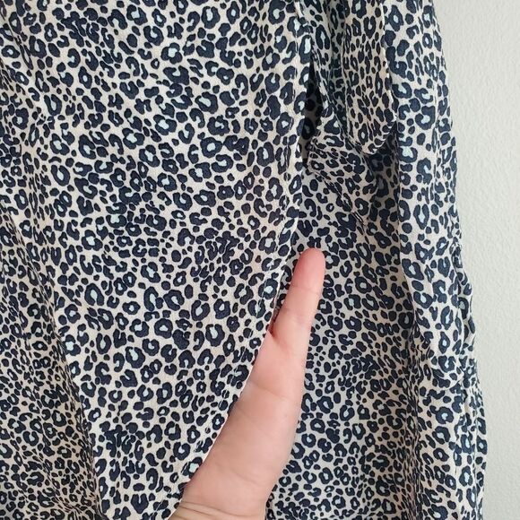 American Eagle leopard print Midi wrap skirt size small - Picture 2 of 8